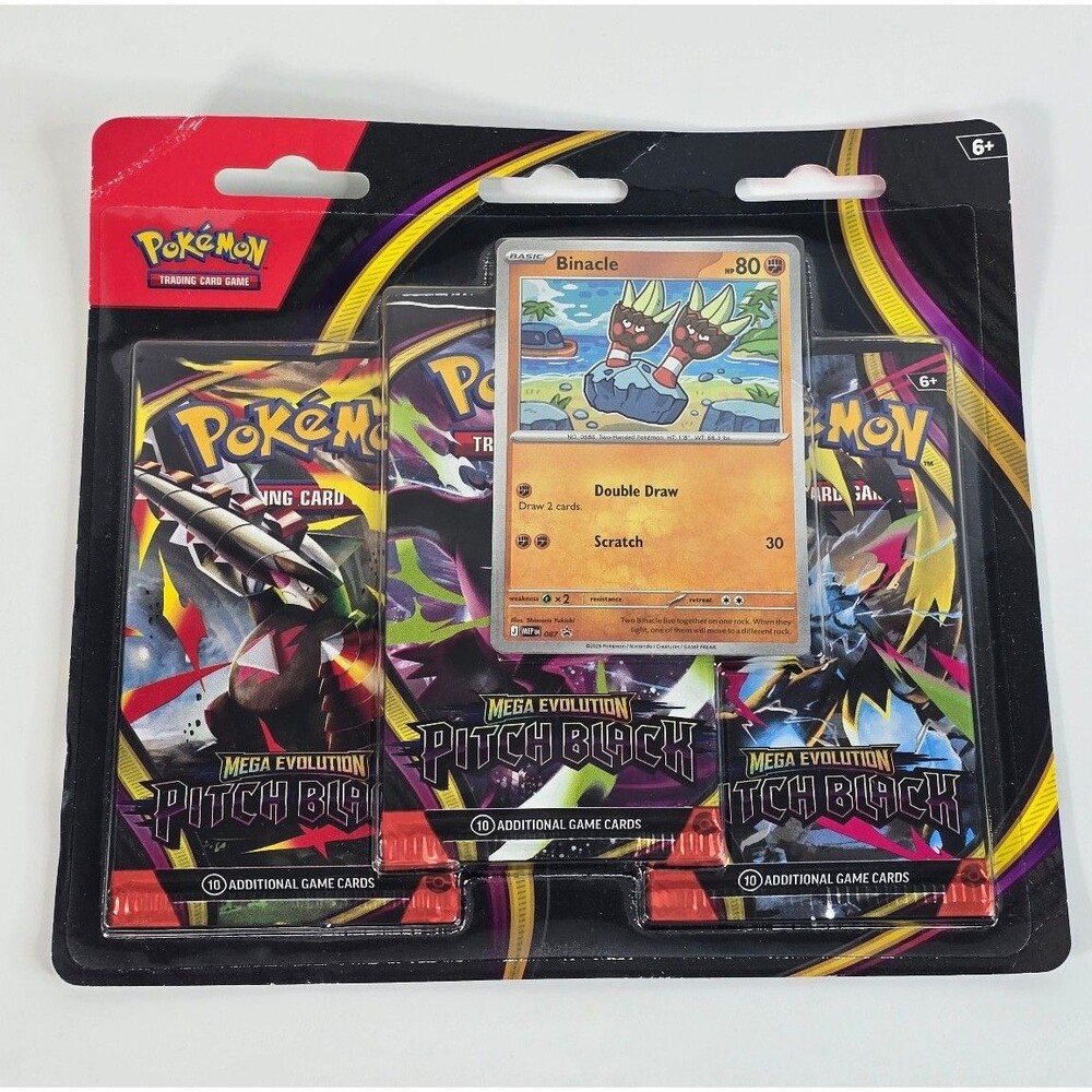 Pokémon Trading Card Game: Mega Evolution Pitch Black 3-Pack Blister